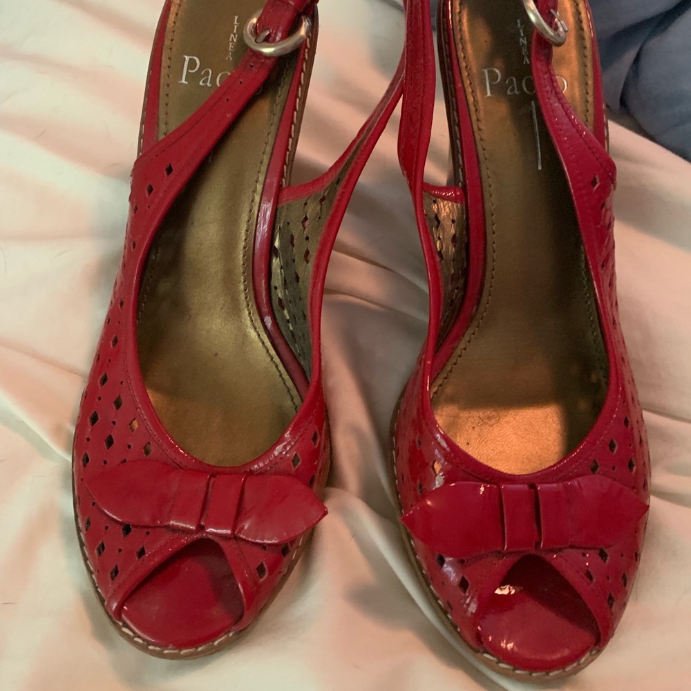 Red Paola Wedge Heels size 9